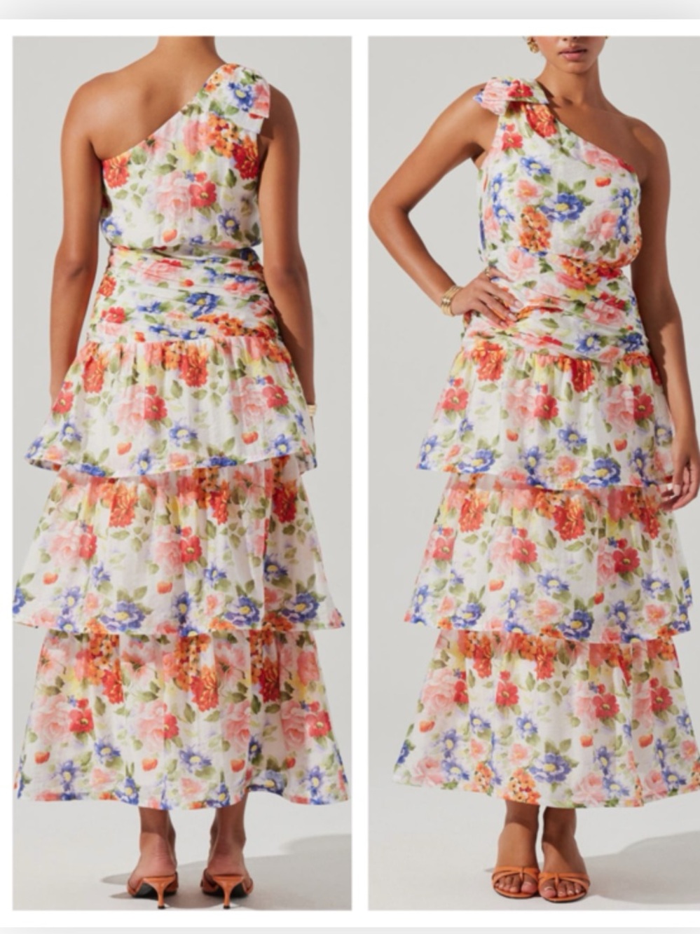 ASTR the Label Natali Floral Print One-Shoulder
Tiered Dress $164